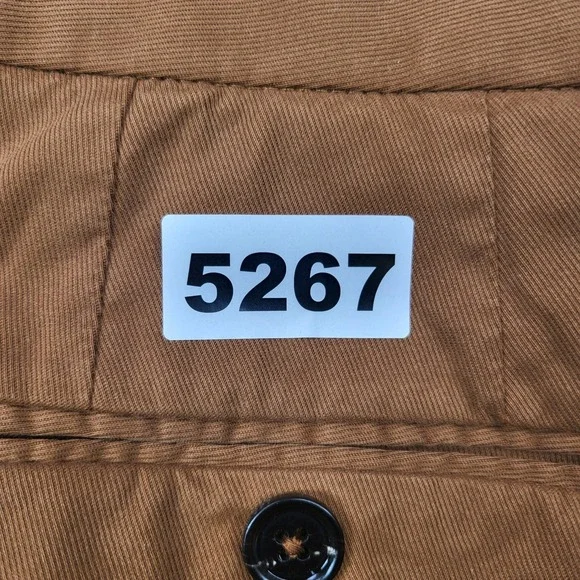 Zegna Pants Mens 36x31 Brown Premium Cotton Chino Straight Leg Casual Stretch - Picture 9 of 9